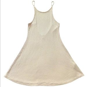 Topshop Pink Ribbed Open Back dress